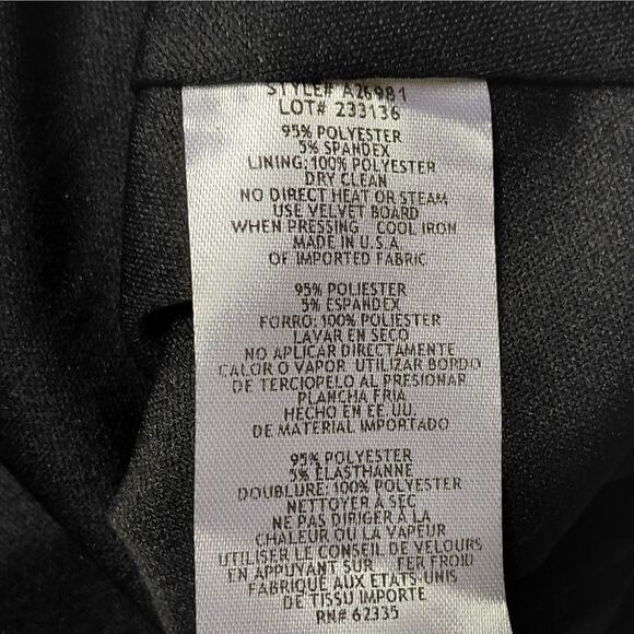 Betsy & Adam Velvet Formal Evening Gown Womens Size 6 Black Wedding Party Dress - Picture 9 of 10